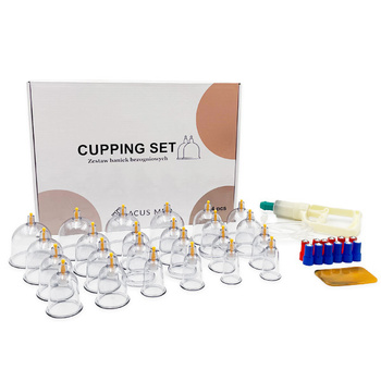 Acus Med flammenlose Saugnäpfe mit Pumpe – Set mit 24 Stück.