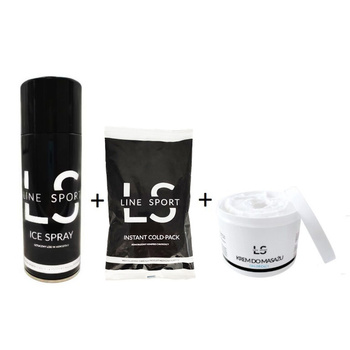 Line Sport-Set: Aerosol-Gefrierschrank + Trockeneis + Kühlcreme
