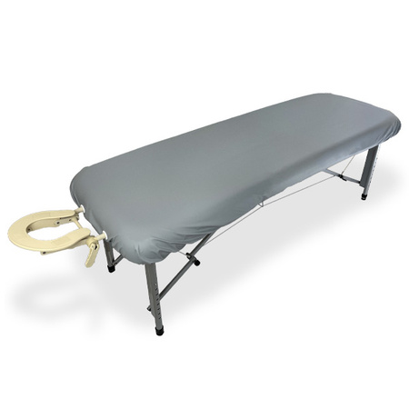 Ölbeständiger Bezug für eine Massageliege mit elastischem Band und Manschetten