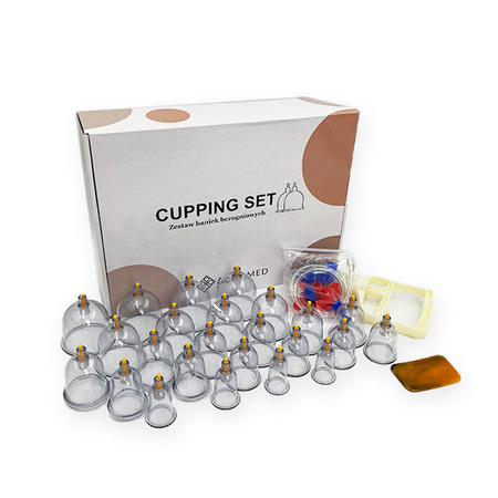 Acus Med flammenlose Saugnäpfe mit Pumpe – Set mit 24 Stück.