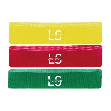 Ein Set mit 3 Widerstandsbändern für das Training – Flex Band Line Sport-Gewebebänder