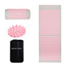 Lange Akumata – Polnische Akupressurmatte mit Kissen – Grau und Rosa