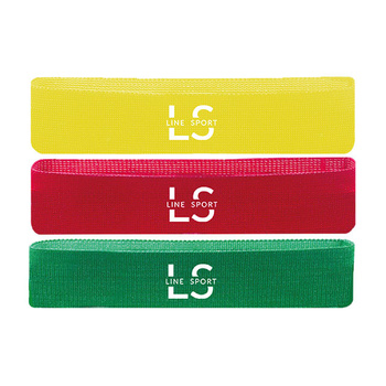 Ein Set mit 3 Widerstandsbändern für das Training – Flex Band Line Sport-Gewebebänder