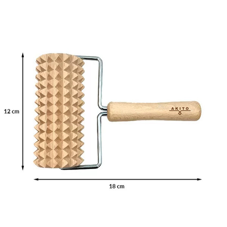 Körpermassagegerät aus Holz | Großer Anti-Cellulite-Roller mit Akito-Griff