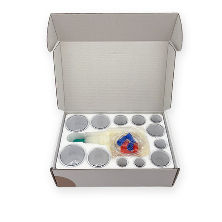 Acus Med flammenlose Vakuumsauger mit Pumpe – 12er-Set.