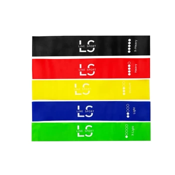 Set mit 5 Mini Power Band Line Sport-Widerstandsbändern für das Training