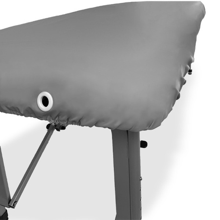 Ölbeständiger Bezug für eine Massageliege mit elastischem Band und Manschetten