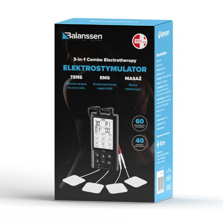 TENS/EMS/MASSAGE 3in1 Balanssen Muskel-Elektrostimulator